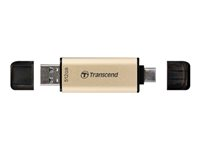 Transcend JetFlash 930C - USB flash-enhet - 512 GB - USB 3.2 Gen 1 / USB-C - guld TS512GJF930C
