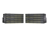 Cisco Catalyst 2960X-24PS-L - Switch - Administrerad - 24 x 10/100/1000 (PoE+) + 4 x Gigabit SFP - skrivbordsmodell, rackmonterbar - PoE+ (370 W) - återanvänd WS-C2960X-24PSL-RF