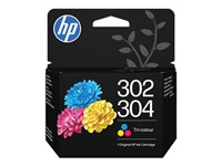 HP 302/304 - 2 ml - färg (cyan, magenta, gul) - original - bläckpatron - för AMP 130; Deskjet 1110, 21XX, 26XX, 36XX, 37XX; ENVY 45XX, 50XX; Officejet 38XX, 46XX, 52XX B7RT6AE#LS3