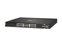 HPE Aruba Networking CX 6300L 24p Smart Rate 1G/2.5G/5G/10G Class6 PoE 2p 50G and 2p 25G L2 Switch - Switch - L3 - 24 x 1/2.5/5/10GBase-T (PoE++) + 2 x 50 Gigabit Ethernet SFP56 + 2 x 25 Gigabit SFP28 (uppåtlänk) - rackmonterbar - PoE++ S3L75A