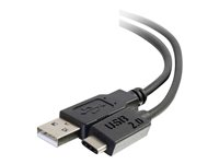 C2G 3m USB 2.0 USB Type C to USB A Cable M/M - USB C Cable Black - USB-kabel - USB (hane) till 24 pin USB-C (hane) - USB 2.0 - 3 m - formpressad - svart 88872