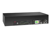 APC NetShelter - Omkopplare för automatisk överföring (kan monteras i rack) - AC 207-253 V - 7400 VA - 1-fas - USB, Ethernet 10/100/1000 - utgångskontakter: 18 - 2U - 2.44 m sladd - svart AP4424A