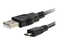 C2G 9.8ft USB to Micro B Cable - USB A to Micro USB Cable - USB 2.0 - M/M - USB-kabel - USB (hane) till mikro-USB typ B (hane) - 3 m - svart 27366