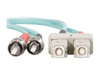 C2G SC-ST 10Gb 50/125 OM3 Duplex Multimode PVC Fiber Optic Cable (LSZH) - Nätverkskabel - ST-läge (multi-mode) (hane) till SC-läge (multi-mode) (hane) - 10 m - fiberoptisk - duplex - 50/125 mikron - OM3 - halogenfri - havsblå 85527