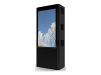 HI-ND - Ställ - totem - för 2 LCD/plasmapaneler - utomhus, dubbelsidigt, stående - svart - skärmstorlek: 75" - golvstående OD7517-7001-02