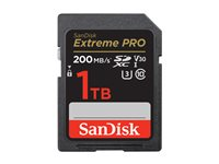 SanDisk Extreme Pro - Flash-minneskort - 1 TB - Video Class V30 / UHS-I U3 / Class10 - SDXC UHS-I SDSDXXD-1T00-GN4IN