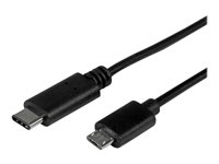 StarTech.com USB C to Micro USB Cable - 0.5m - M/M - Thunderbolt 3 Compatible - Micro USB Cord -USB Type C to Micro USB Cable (USB2CUB50CM) - USB-kabel - 24 pin USB-C (hane) till mikro-USB typ B (hane) - USB 2.0 - 50 cm - svart USB2CUB50CM