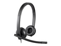 Logitech USB Headset H570e - Headset - på örat - kabelansluten 981-000575