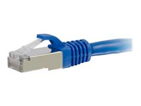 C2G Cat6a Booted Shielded (STP) Network Patch Cable - Patch-kabel - RJ-45 (hane) till RJ-45 (hane) - 20 m - STP - CAT 6a - formpressad, hakfri, tvinnad - blå 89929