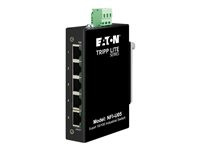 Eaton Tripp Lite series Industrial Ethernet Switch 5-Port Unmanaged - 10/100 Mbps, Ruggedized, DIN/Wall Mount - Switch - ohanterad - 5 x 10/100 - väggmonterbar, DIN-skenmonterbar - Likström - TAA-kompatibel NFI-U05