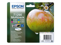 Epson T1295 Multipack - 4-pack - 32.2 ml - L-storlek - svart, gul, cyan, magenta - original - bläckpatron - för Stylus SX230, SX235, SX430, SX438; WorkForce WF-3010, 3520, 3530, 3540, 7015, 7515, 7525 C13T12954012