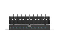 Naotic Plug In - Laddningsstation - 30 Watt - 2.5 A - PD - 20 utdatakontakter (10 x 4-stifts USB typ A, 10 x 24 pin USB-C) - på kabel: USB-C - svart 903001
