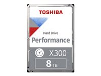 Toshiba X300 Performance - Hårddisk - 8 TB - inbyggd - 3.5" - SATA 6Gb/s - 7200 rpm - buffert: 256 MB HDWR480UZSVA