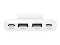 Belkin BoostCharge - Laddningsremsa - 4 utdatakontakter (2 x USB, 2 x USB-C) - vit BUZ001BT2MWHB7