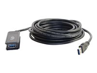 C2G 5m USB 3.0 USB-A Male to USB-A Female Active Extension Cable - USB-förlängningskabel - USB typ A (hane) till USB typ A (hona) - USB 3.0 - 30 V - 5 m - aktiv - svart 89943
