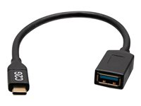 C2G USB-C Male to USB-A Female SuperSpeed USB 5Gbps Adapter Converter - USB-kabel - USB typ A (hona) till 24 pin USB-C (hane) - USB 3.2 Gen 1 - 30 V - 15 cm - formpressad - svart C2G29515