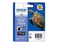 Epson T1579 - 25.9 ml - light light black - original - blister - bläckpatron - för Stylus Photo R3000 C13T15794010