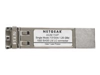 NETGEAR ProSafe AGM732F - SFP-sändar/mottagarmodul (mini-GBIC) - 1GbE - 1000Base-LX - LC enkelläge - upp till 10 km - för NETGEAR GSM7224, M4300-28G-PoE+ AGM732F