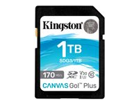 Kingston Canvas Go! Plus - Flash-minneskort - 1 TB - Video Class V30 / UHS-I U3 / Class10 - SDXC UHS-I SDG3/1TB