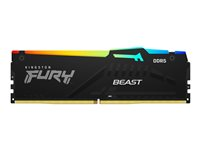 Kingston FURY Beast RGB - DDR5 - modul - 8 GB - DIMM 288-pin - 6000 MHz / PC5-48000 - CL40 - 1.35 V - ej buffrad - on-die ECC KF560C40BBA-8