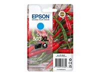 Epson 503XL - 6.4 ml - cyan - original - blister - bläckpatron - för EPL 5200; RIP Station 5200; WorkForce WF-2960 C13T09R24010