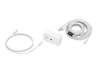 VISION TechConnect - Platta för plan montering - 10m - väggmontering - vit - 2-gang - 2 portar TC3-PK10M