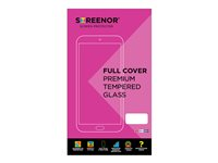 Screenor - Skärmskydd för mobiltelefon - helt fodral - glas - ramfärg svart - för Apple iPhone 13, 13 Pro, 14, 16e 16040