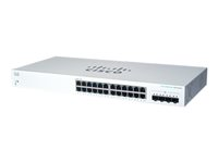 Cisco Business 220 Series CBS220-24T-4X - Switch - smart - 24 x 10/100/1000 + 4 x 10 Gigabit SFP+ (upplänk) - rackmonterbar - återanvänd CBS220-24T-4XUK-RF