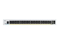 Cisco Catalyst 1000-48FP-4X-L - Switch - Administrerad - 48 x 10/100/1000 (PoE+) + 4 x 10 Gigabit SFP+ (upplänk) - rackmonterbar - PoE+ (740 W) C1000-48FP-4X-L