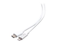 C2G 3ft (0.9m) USB-C Male to Lightning Male Sync and Charging Cable - White - Lightning-kabel - Lightning hane till 24 pin USB-C hane - 90 cm - vit C2G54558