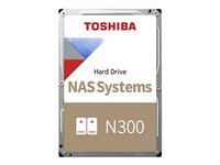 Toshiba N300 NAS - Hårddisk - 18 TB - inbyggd - 3.5" - SATA 6Gb/s - 7200 rpm - buffert: 512 MB HDWG51JUZSVA