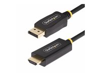 StarTech.com 3.3ft (1m) DisplayPort to HDMI Adapter Cable, 4K 60Hz with HDR, DP to HDMI 2.0b, Active Video Converter, DisplayPort Desktop to HDMI Monitor, M/M - DisplayPort to HDMI Cord (3F-DP-HDMI-4K60-HDR) - Adapterkabel - DisplayPort hane till HDMI hane - 1 m - svart - 4K60Hz stöd, HDR-stöd 3F-DP-HDMI-4K60-HDR