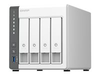 QNAP TS-433 - NAS-server - 4 fack - 16 TB - SATA 6Gb/s - HDD 4 TB x 4 - RAID RAID 0, 1, 5, 6, 10, JBOD - RAM 4 GB - Gigabit Ethernet / 2.5 Gigabit Ethernet - iSCSI support TS-433-4G+4XST4000NE001