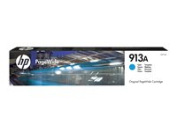 HP 913A - Cyan - original - PageWide - bläckpatron - för PageWide 352, 377, MFP 377; PageWide Pro 452, 477, 552, 577, MFP 477 F6T77AE