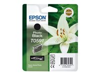 Epson T0591 - 13 ml - foto-svart - original - blister - bläckpatron - för Stylus Photo R2400 C13T05914010