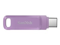 SanDisk Ultra Dual Drive Go - USB flash-enhet - 128 GB - USB 3.2 Gen 1 / USB-C - lavendel SDDDC3-128G-G46L
