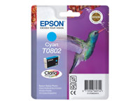 Epson T0802 - 7.4 ml - cyan - original - blister - bläckpatron - för Stylus Photo P50, PX650, PX660, PX700, PX710, PX720, PX730, PX800, PX810, PX820, PX830 C13T08024011