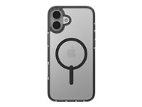 Zagg Santa Cruz Snap - Baksidesskydd för mobiltelefon - MagSafe-kompatibilitet - grafen - svart, transparent - för Apple iPhone 16 Plus 702315063