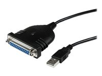 StarTech.com 6 ft / 2m USB to DB25 Parallel Printer Adapter Cable - 2 Meter USB to IEEE-1284 Printer Cable - USB A to DB25 M/F (ICUSB1284D25) - Parallell adapter - USB 2.0 - IEEE 1284 ICUSB1284D25