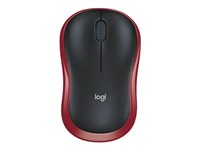 Logitech M185 - Mus - optisk - trådlös - 2.4 GHz - trådlös USB-mottagare - röd 910-002237