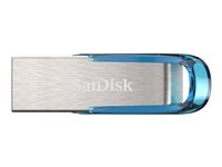 SanDisk Ultra Flair - USB flash-enhet - 32 GB - USB 3.0 - blå SDCZ73-032G-G46B