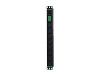 Schneider Basic - Kraftdistributionsenhet (kan monteras i rack) - horisontell - AC 200-240 V - 3.7 kW - 1-fas - ingång: IEC 60320 C20 - utgångskontakter: 8 (IEC 60320 C13 10A) - 1U - 2 m sladd SEP6116G