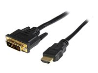 StarTech.com 2 m HDMI till DVI-D-kabel ? M/M - Adapterkabel - HDMI hane till DVI-D hane - 2 m - svart HDDVIMM2M