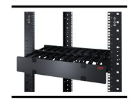 APC Horizontal Cable Manager Single-Sided with Cover - Kabelhållarsats för rack - svart - 2U - 19" - för Smart-UPS X 3000VA Short Depth Tower/Rack LCD AR8600A