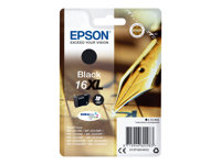 Epson 16XL - 12.9 ml - XL - svart - original - blister - bläckpatron - för WorkForce WF-2010, 2510, 2520, 2530, 2540, 2630, 2650, 2660, 2750, 2760 C13T16314012