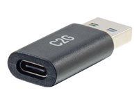 C2G USB C to USB Adapter - SuperSpeed USB Adapter - 5Gbps - F/M - USB-adapter - 24 pin USB-C (hona) vändbar till USB typ A (hane) - USB 3.0 - formpressad - svart 54427
