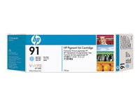 HP 91 - 775 ml - ljus cyan - original - DesignJet - bläckpatron - för DesignJet Z6100, Z6100ps C9470A