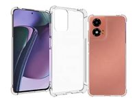 Insmat Impact - Baksidesskydd för mobiltelefon - termoplastisk polyuretan (TPU), polykarbonat - klar - för Motorola Moto G24 650-1242