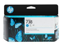 HP 738 - 130 ml - cyan - original - DesignJet - bläckpatron - för DesignJet T950 498N5A