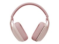 Logitech Zone Vibe 100 - Headset - fullstorlek - Bluetooth - trådlös - rosa 981-001224